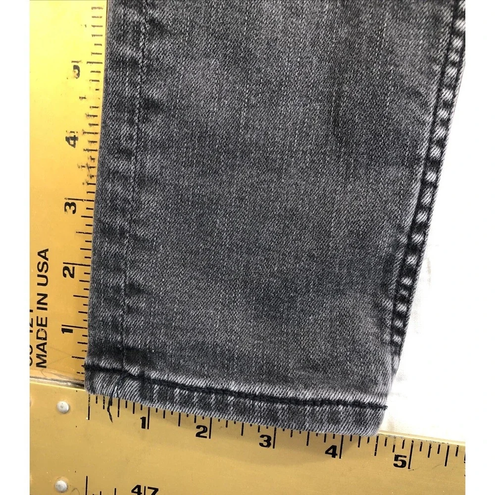 Vigoss Jeans Women's Size 25x27 Denim Black The Thompson Tomboy Distressed 26x27
